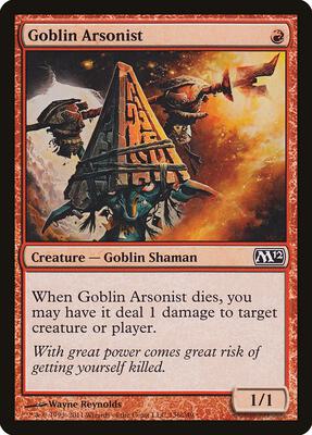 Goblin Arsonist card from Magic 2012 (M12)