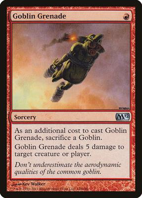 Goblin Grenade card from Magic 2012 (M12)