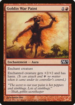 Goblin War Paint card from Magic 2012 (M12)