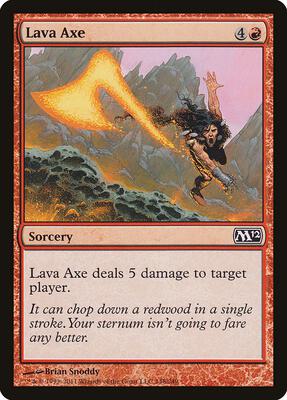 Lava Axe card from Magic 2012 (M12)