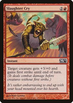 Slaughter Cry card from Magic 2012 (M12)
