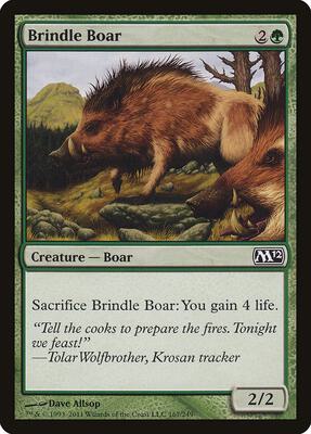 Brindle Boar card from Magic 2012 (M12)
