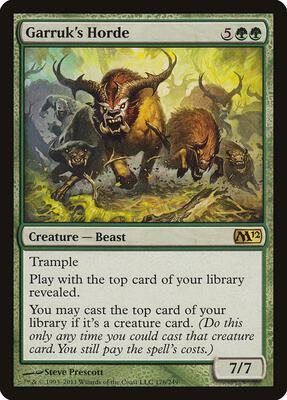 Garruk's Horde card from Magic 2012 (M12)