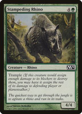 Stampeding Rhino card from Magic 2012 (M12)