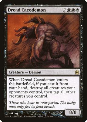 Dread Cacodemon card from Commander