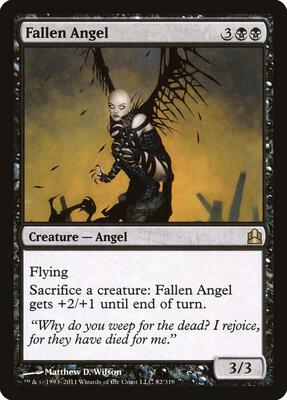 Fallen Angel card from Commander