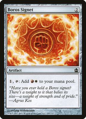Boros Signet card from Commander