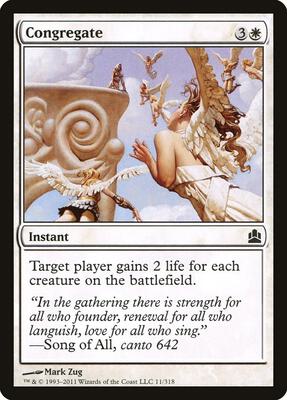 Congregate card from Commander