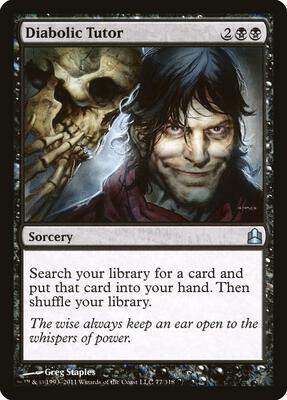 Diabolic Tutor card from Commander