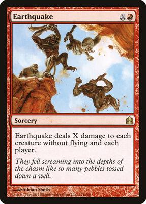 Earthquake card from Commander