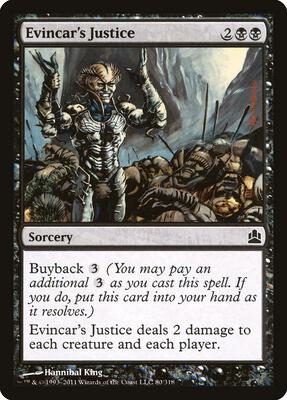 Evincar's Justice card from Commander