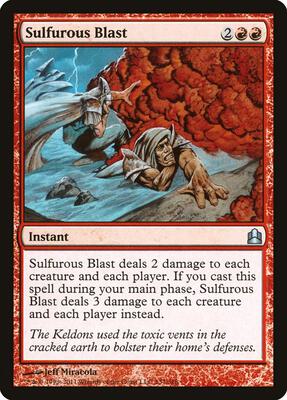 Sulfurous Blast card from Commander