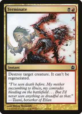Terminate card from Commander