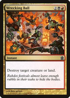 Wrecking Ball card from Commander