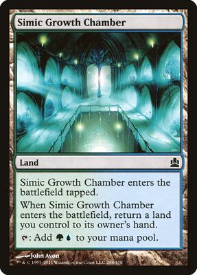 Simic Growth Chamber card from Commander