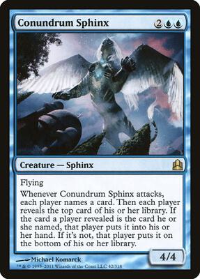 Conundrum Sphinx card from Commander