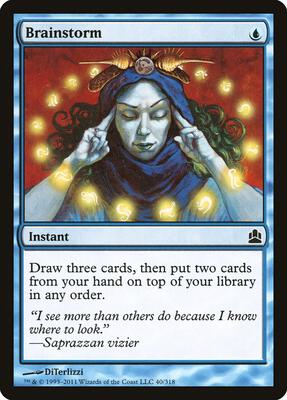 Brainstorm card from Commander