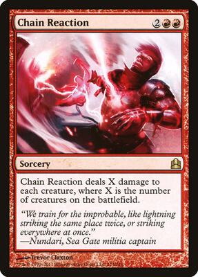 Chain Reaction card from Commander