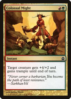 Colossal Might card from Commander