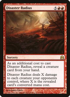 Disaster Radius card from Commander