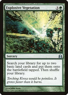 Explosive Vegetation card from Commander