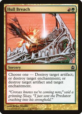 Hull Breach card from Commander