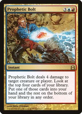 Prophetic Bolt card from Commander