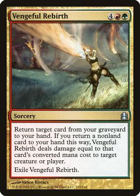 Vengeful Rebirth card from Commander