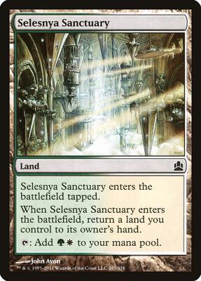 Selesnya Sanctuary card from Commander
