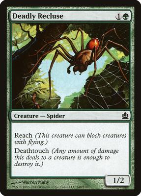 Deadly Recluse card from Commander