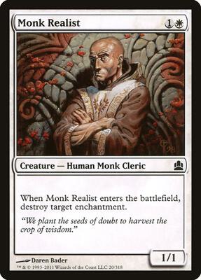 Monk Realist card from Commander