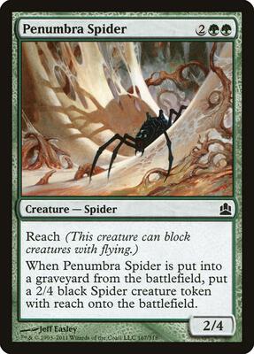 Penumbra Spider card from Commander