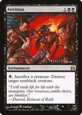 Attrition card from Commander