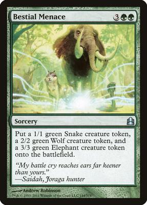 Bestial Menace card from Commander