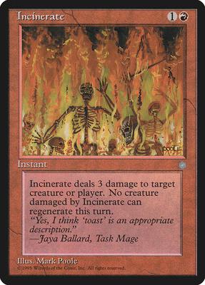 Incinerate card from Ice Age