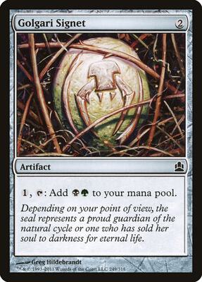 Golgari Signet card from Commander