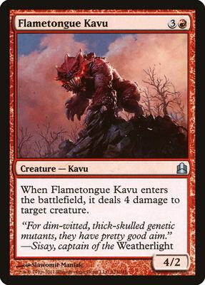 Flametongue Kavu card from Commander
