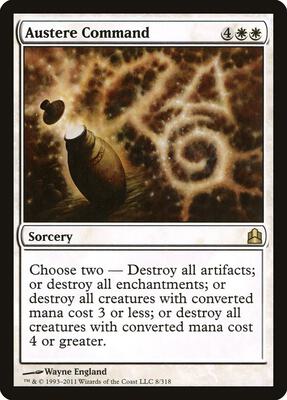 Austere Command card from Commander