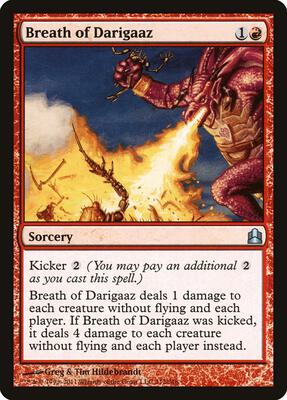 Breath of Darigaaz card from Commander