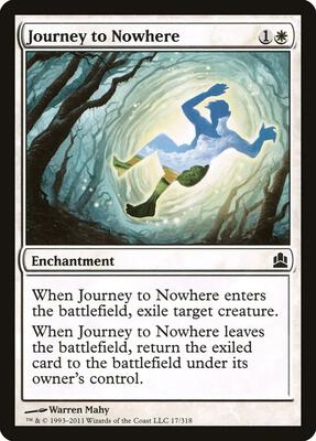 Journey to Nowhere card from Commander