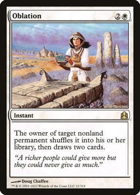 Oblation card from Commander