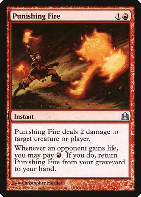 Punishing Fire card from Commander
