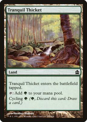 Tranquil Thicket card from Commander
