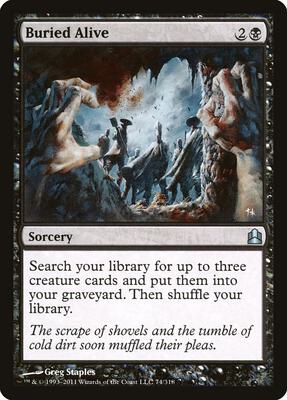 Buried Alive card from Commander
