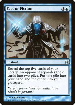 Fact or Fiction card from Commander