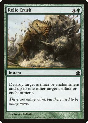 Relic Crush card from Commander
