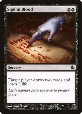 Sign in Blood card from Commander
