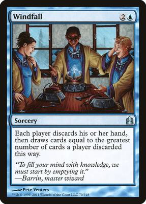 Windfall card from Commander