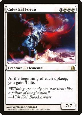 Celestial Force card from Commander
