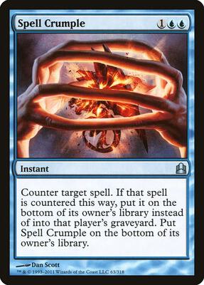 Spell Crumple card from Commander